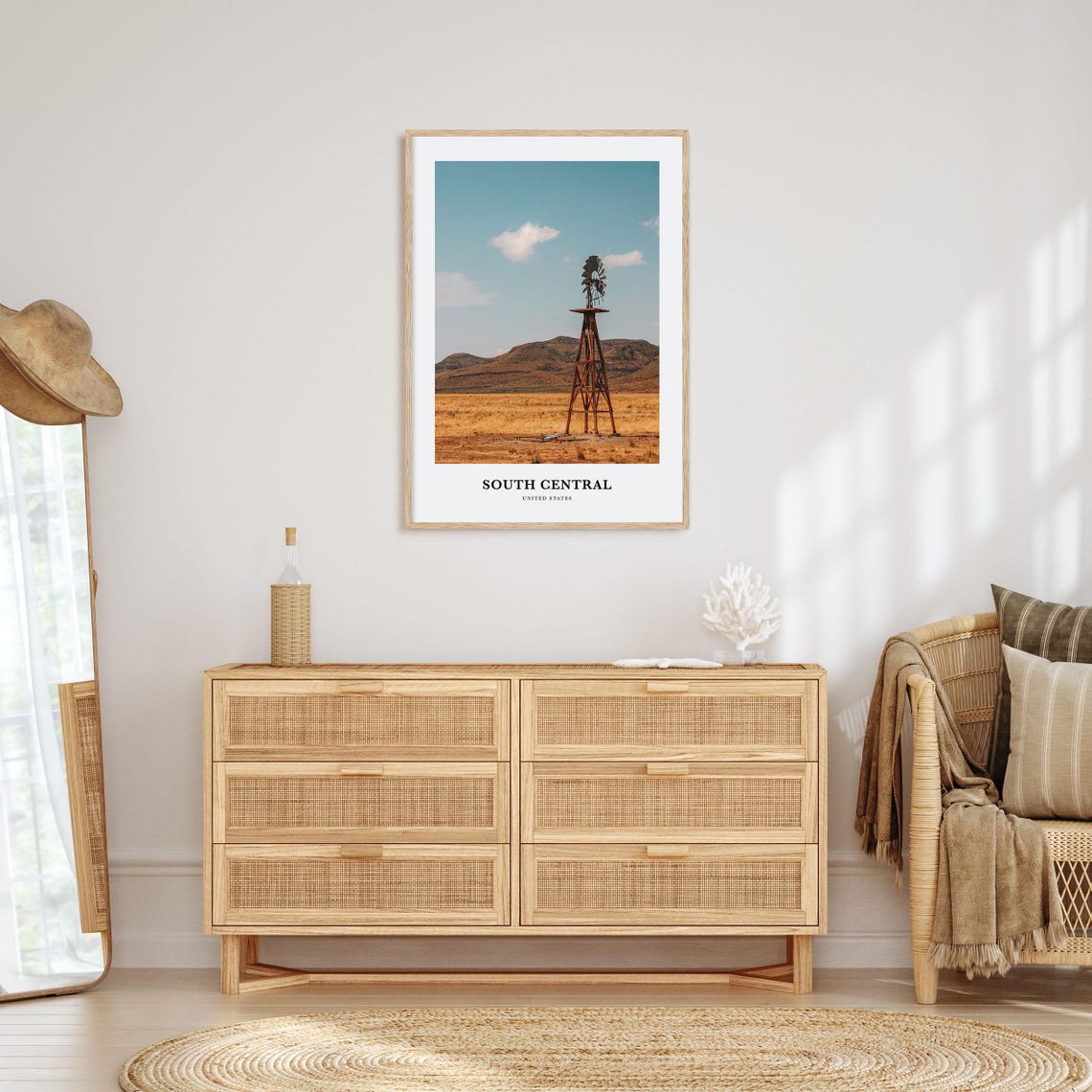 South Central United States Desert Windmill Photography Poster - Image 2