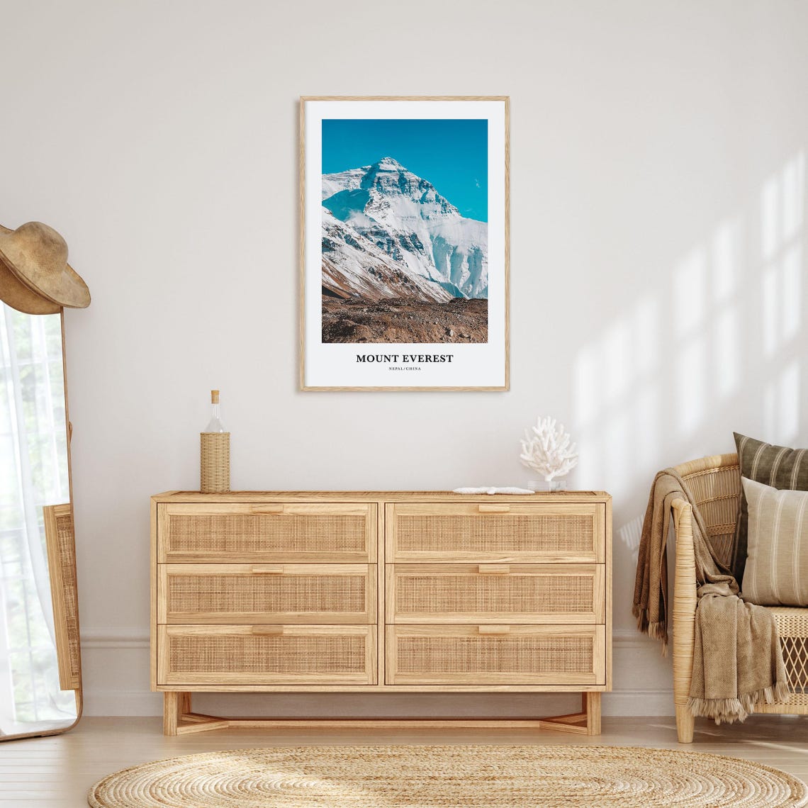 Mount Everest Nepal Himalaya Snow Capped Summit Landscape Poster - Image 2