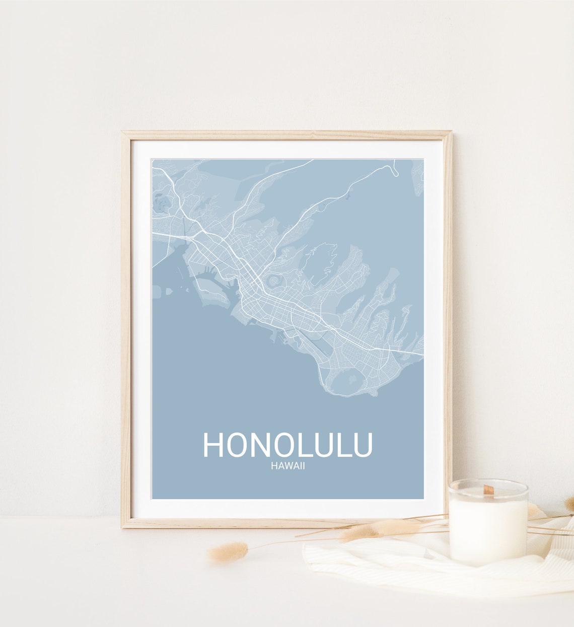 Honolulu Map Print Honolulu Travel Map Map Of Honolulu Hawaiian Gifts Hawaii Gifts Wedding Gifts Anniversary Gifts Valentine Gifts