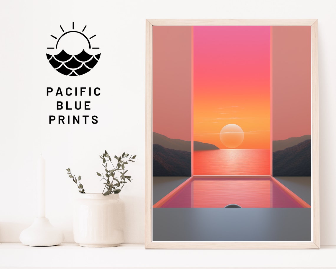 Sunrise Island Print Hawaiian Sunrise Print Art Sunrise Wall Decor - Image 4