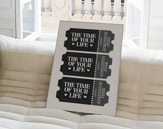 The Time Of Your Life Fair Ticket Art Good Times Print Retro Vintage Ticket Y2k Room Decor Bar Cart Wall Art 0947