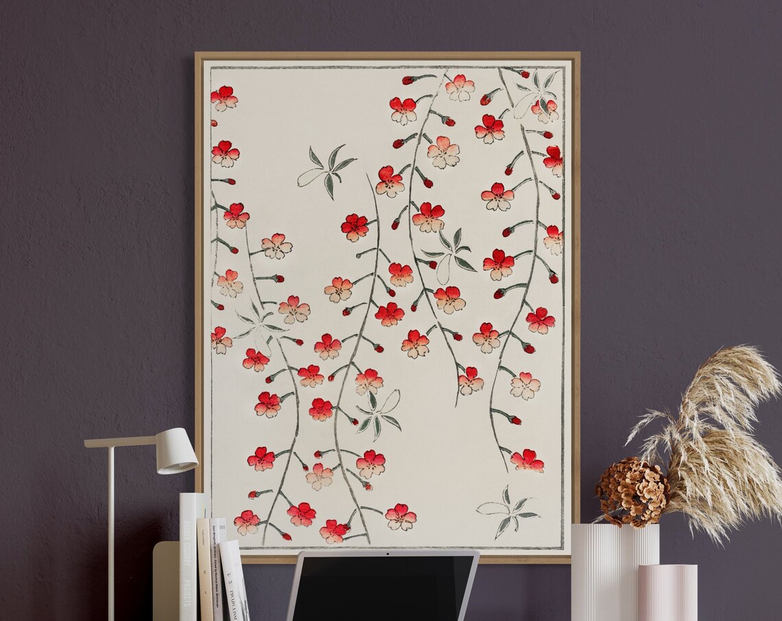 Vintage Japanese Botanical Print, Shin Bijutsukai