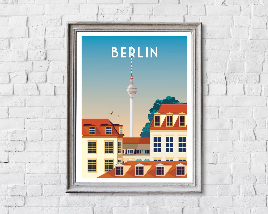Berlin Travel Poster, Retro Germany Wall Art Print - Image 2