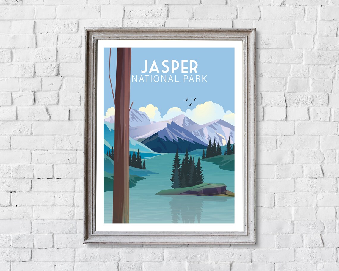 Jasper National Park Travel Poster, Alberta Canada - Image 2