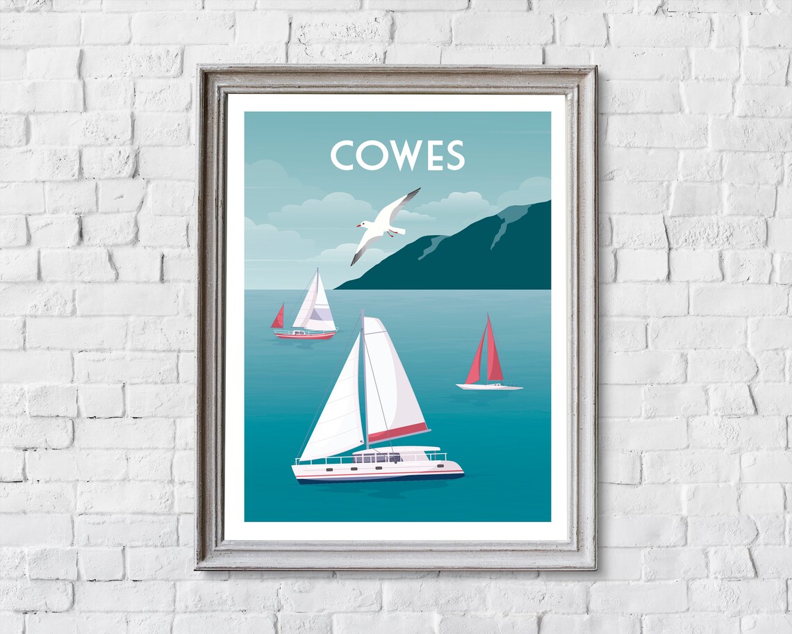 Cowes Isle Of Wight Travel Poster, Poster Print - Image 2