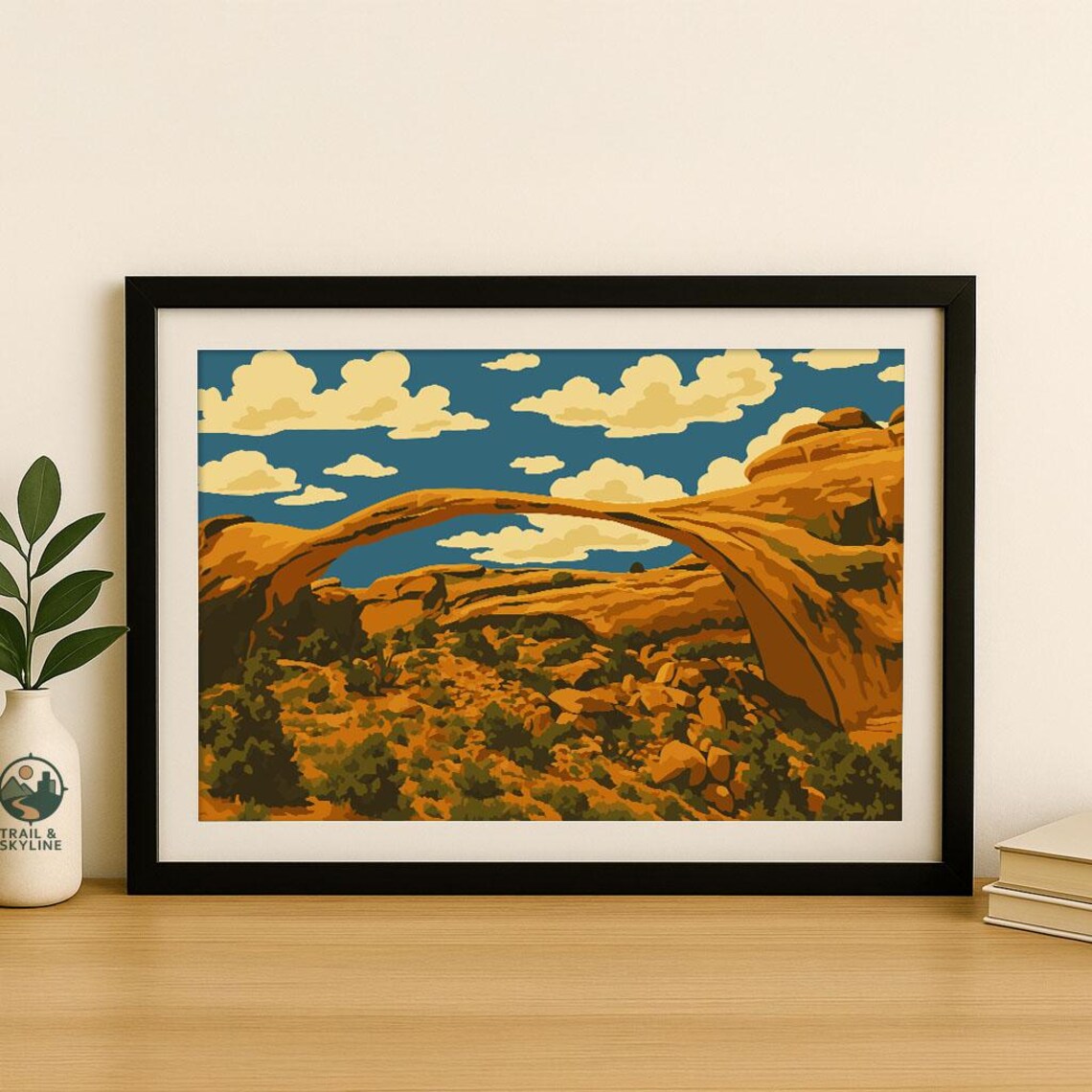 Arches National Park Utah Desert Sandstone Arch Vintage Travel Poster