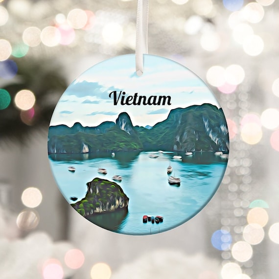 Vietnam Ha Long Bay Karst Islands Boat Seascape Travel Art Poster