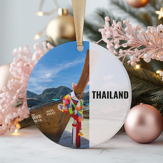 Thailand Longtail Boat Beach Karst Cliffs Souvenir Ornament Wall Art
