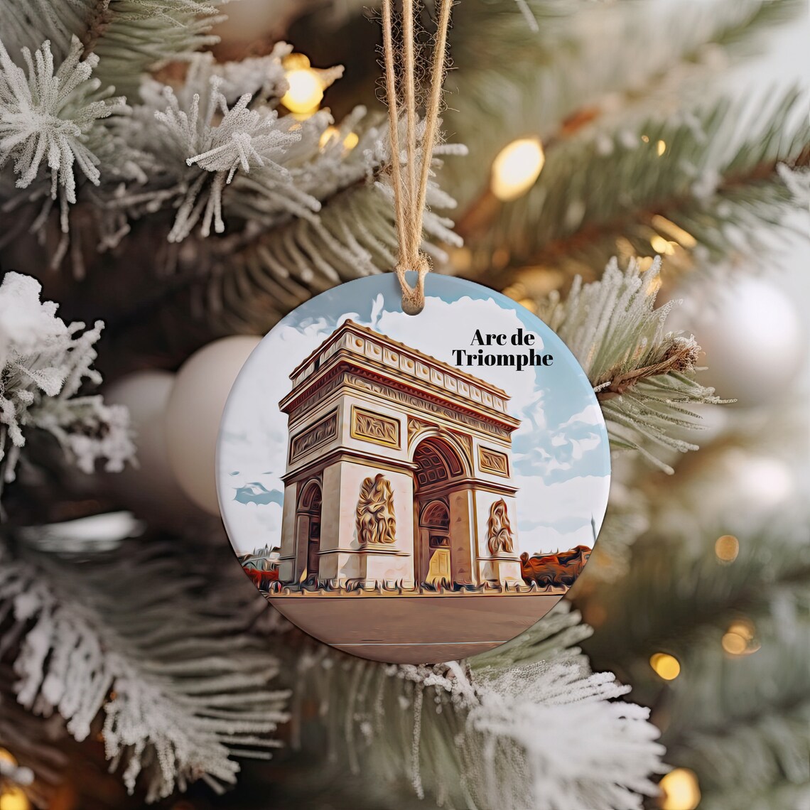 Arc de Triomphe Paris France Iconic Historic Landmark Ornament Print