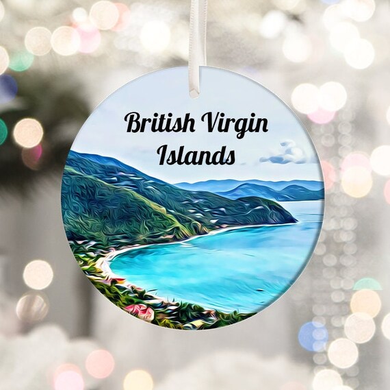 British Virgin Islands Turquoise Bay Christmas Ornament Art Print