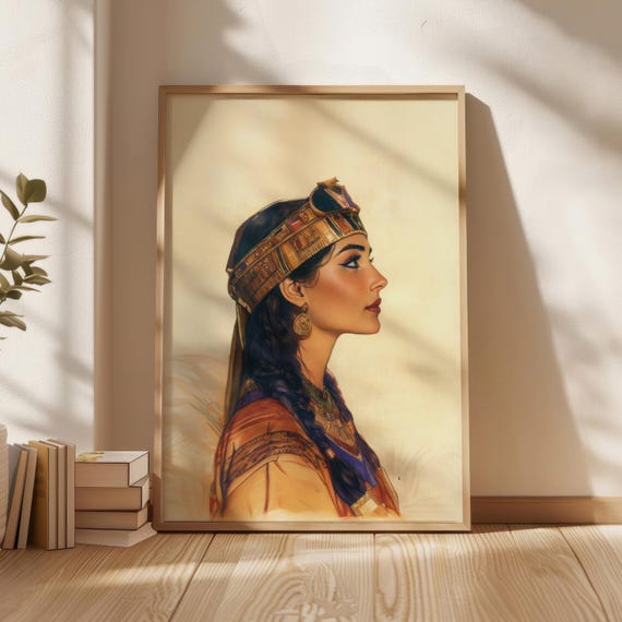 Egyptian Royal Woman Poster Wall At Antique Egypt Decor Prints Art