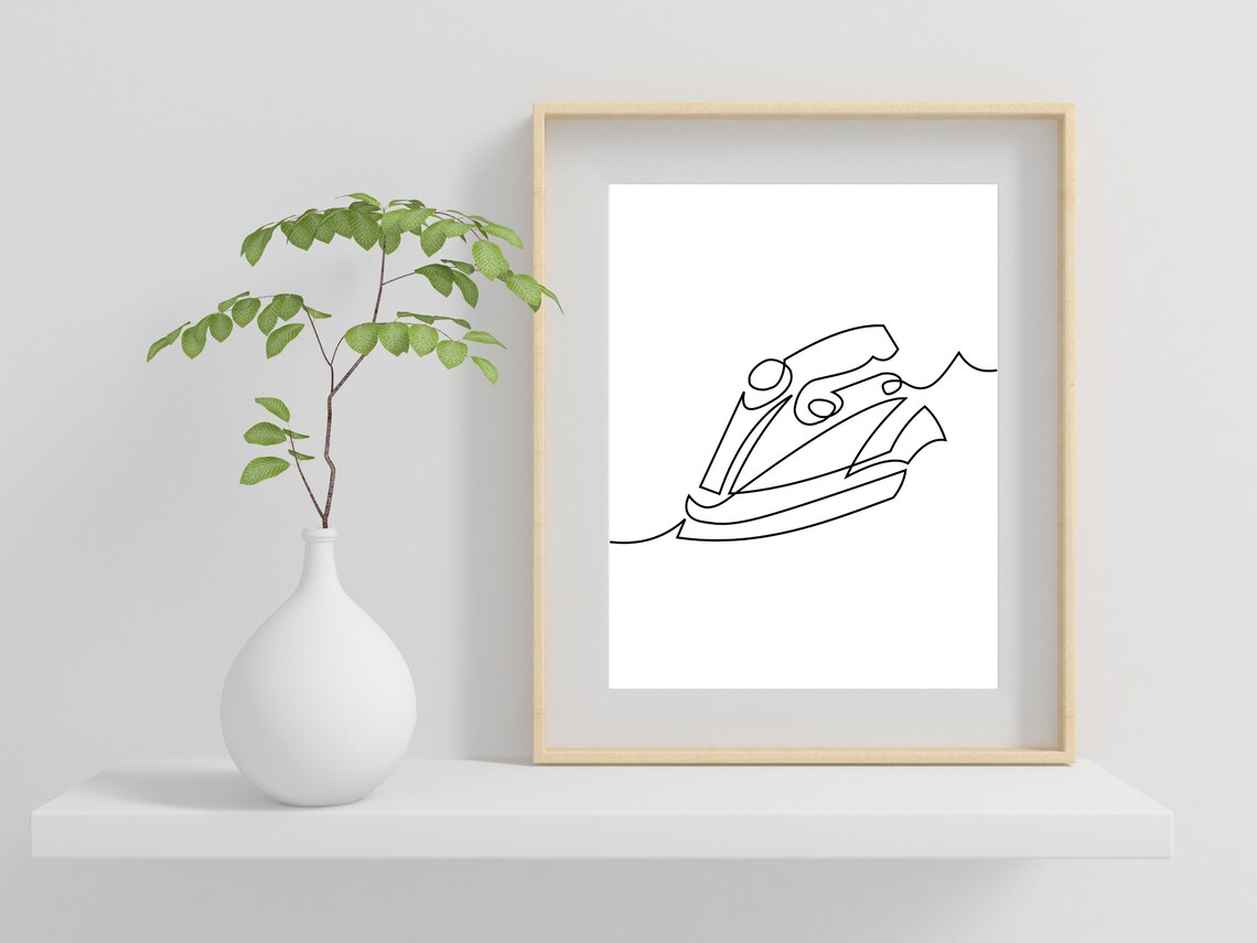 Iron Line Art Cleaning Art Print, Laundry Room Decor - Image 2