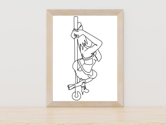 Poledancer Line Art