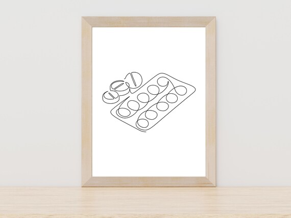 Medication One Line Artwork