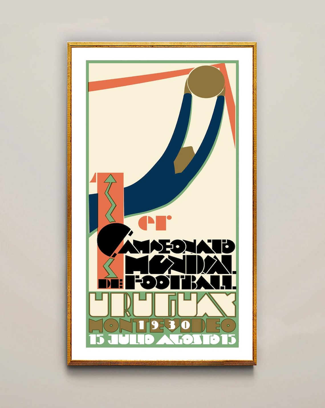 Uruguay Montevideo 1930 Football Poster Print