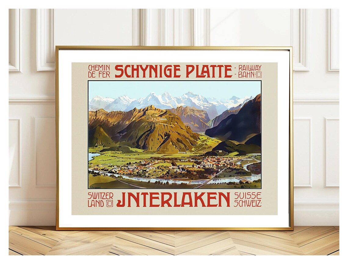 Schynige Platte Railway Vintage Travel Poster - Image 2