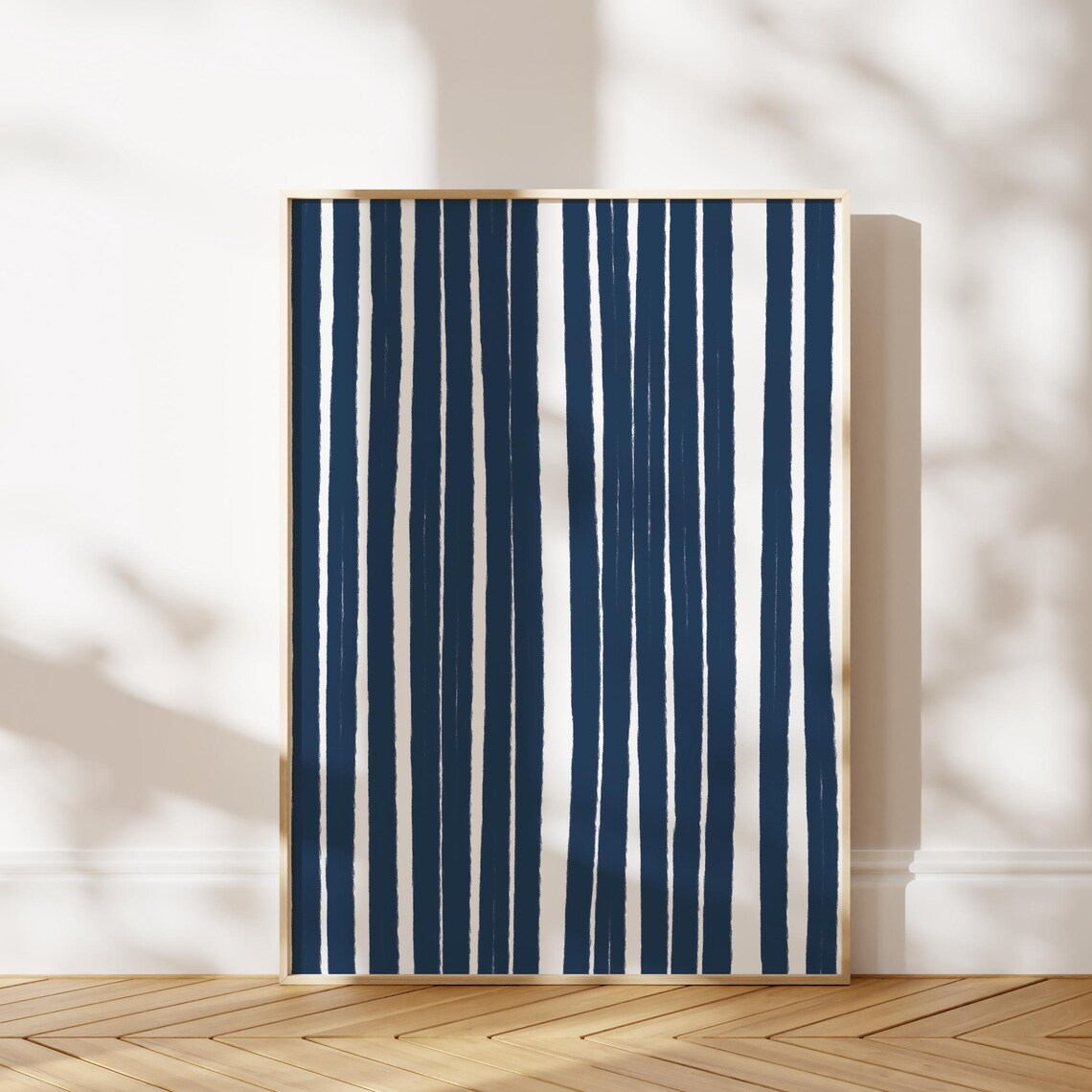 Striped Abstract Line Poster, Scandinavian Vintage Style