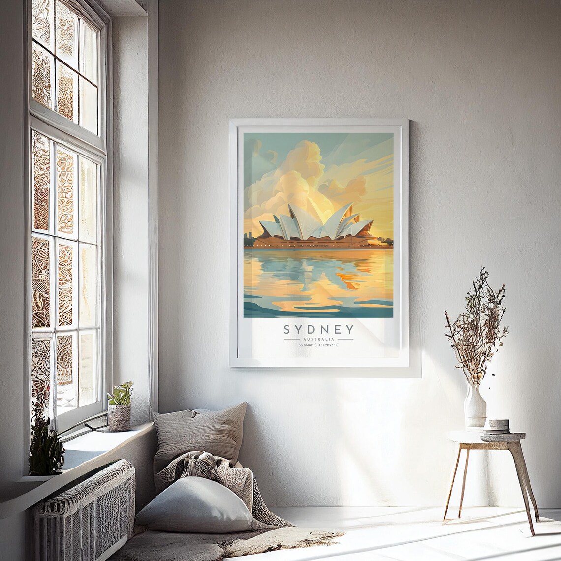 Sydney Opera House Sunset Harbour Reflection Golden Travel Poster - Image 4