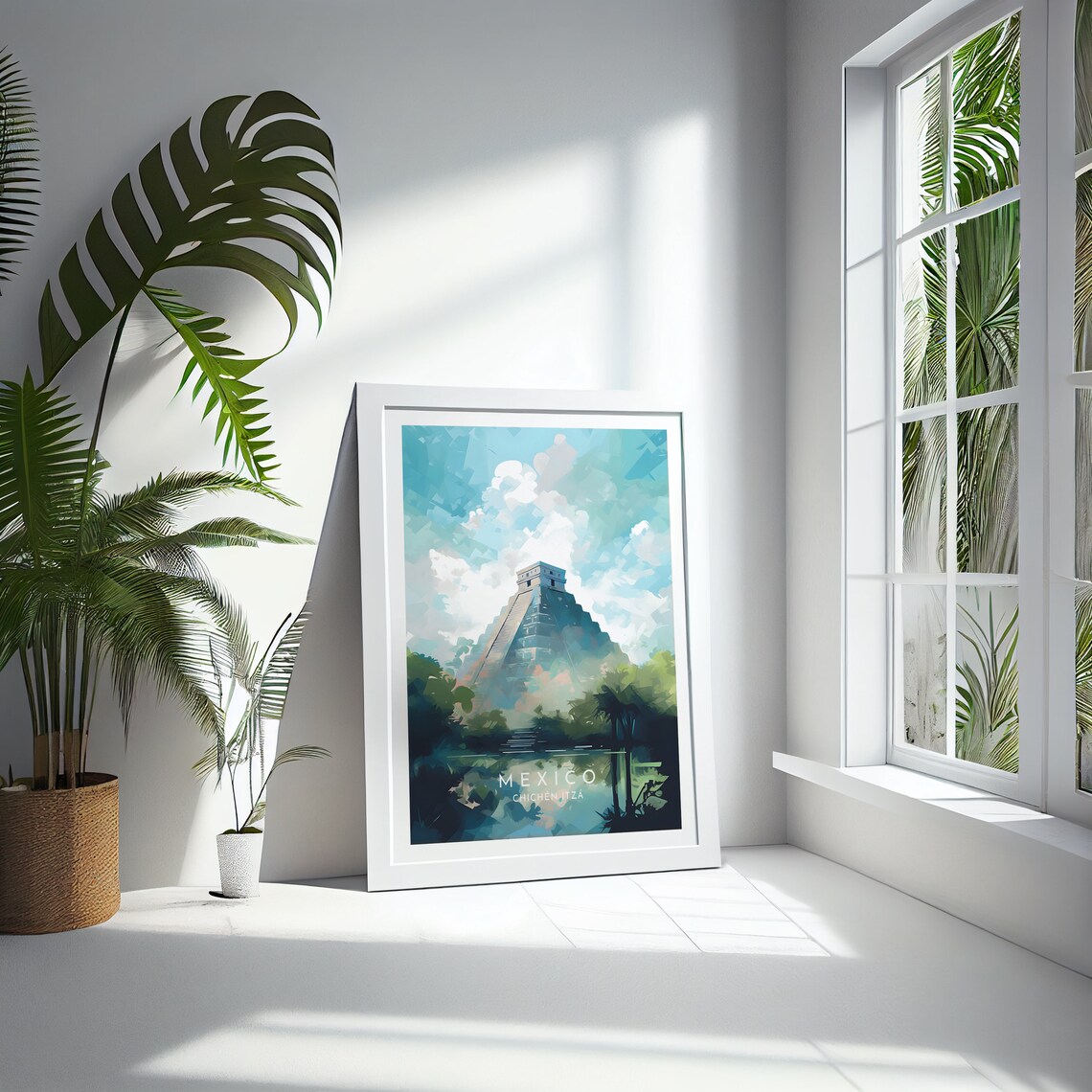 Chichen Itza Travel Poster, Mexico Wall Art Print - Image 4
