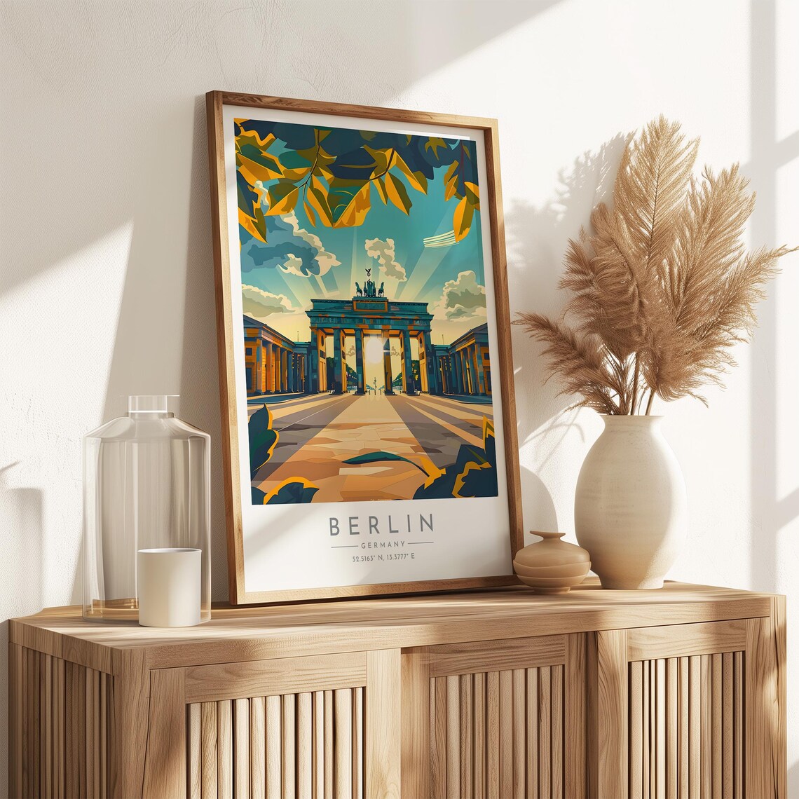 Berlin Germany Brandenburg Gate Sunrise Landmark Historic Poster - Image 3