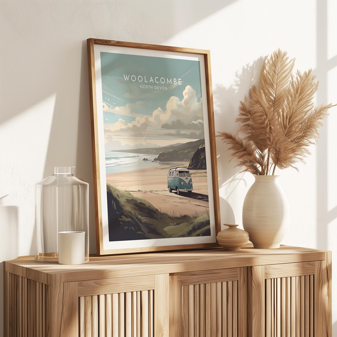 Woolacombe England Devon Travel Poster, Home Decor - Image 2