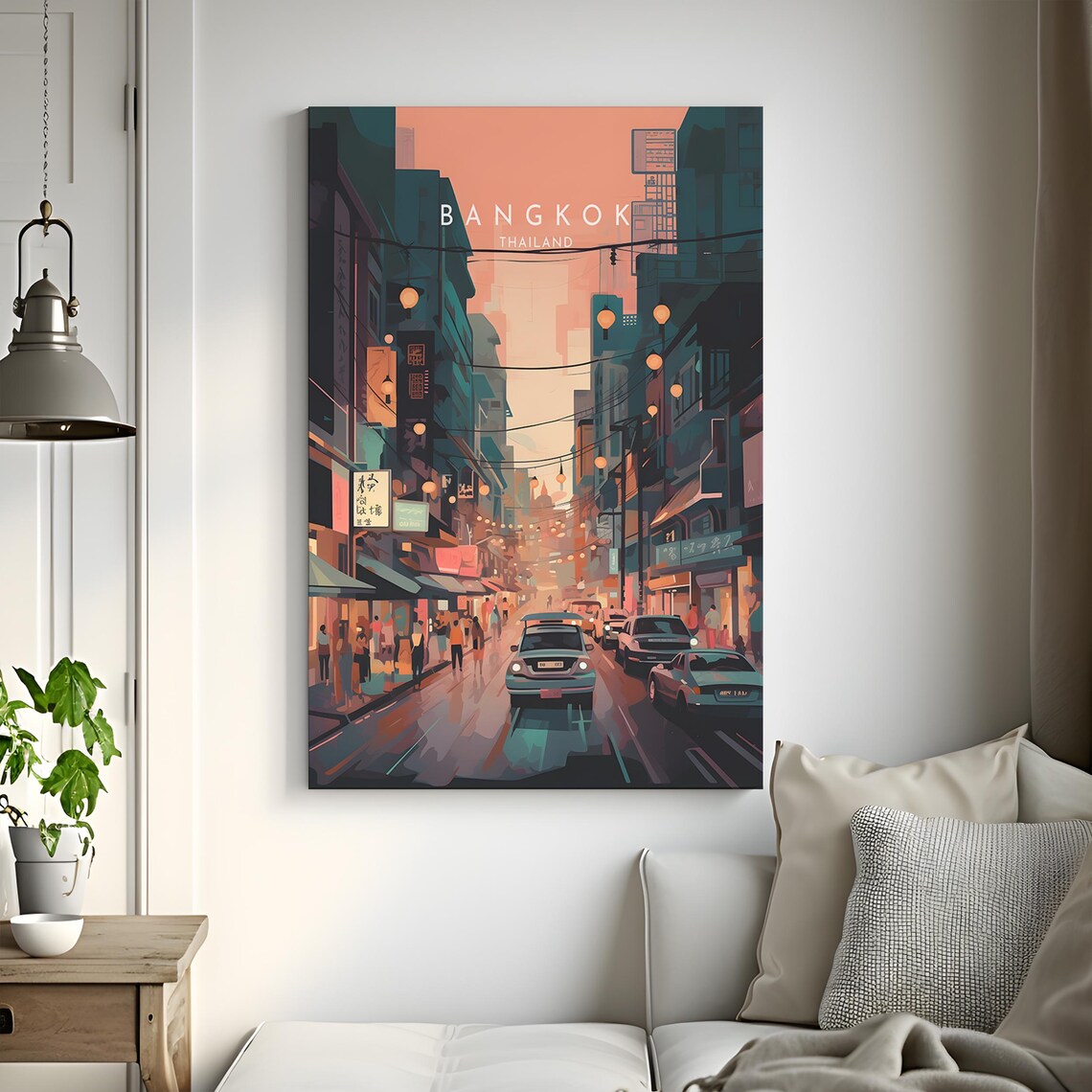Bangkok Travel Poster, Thailand Place Print - Image 3