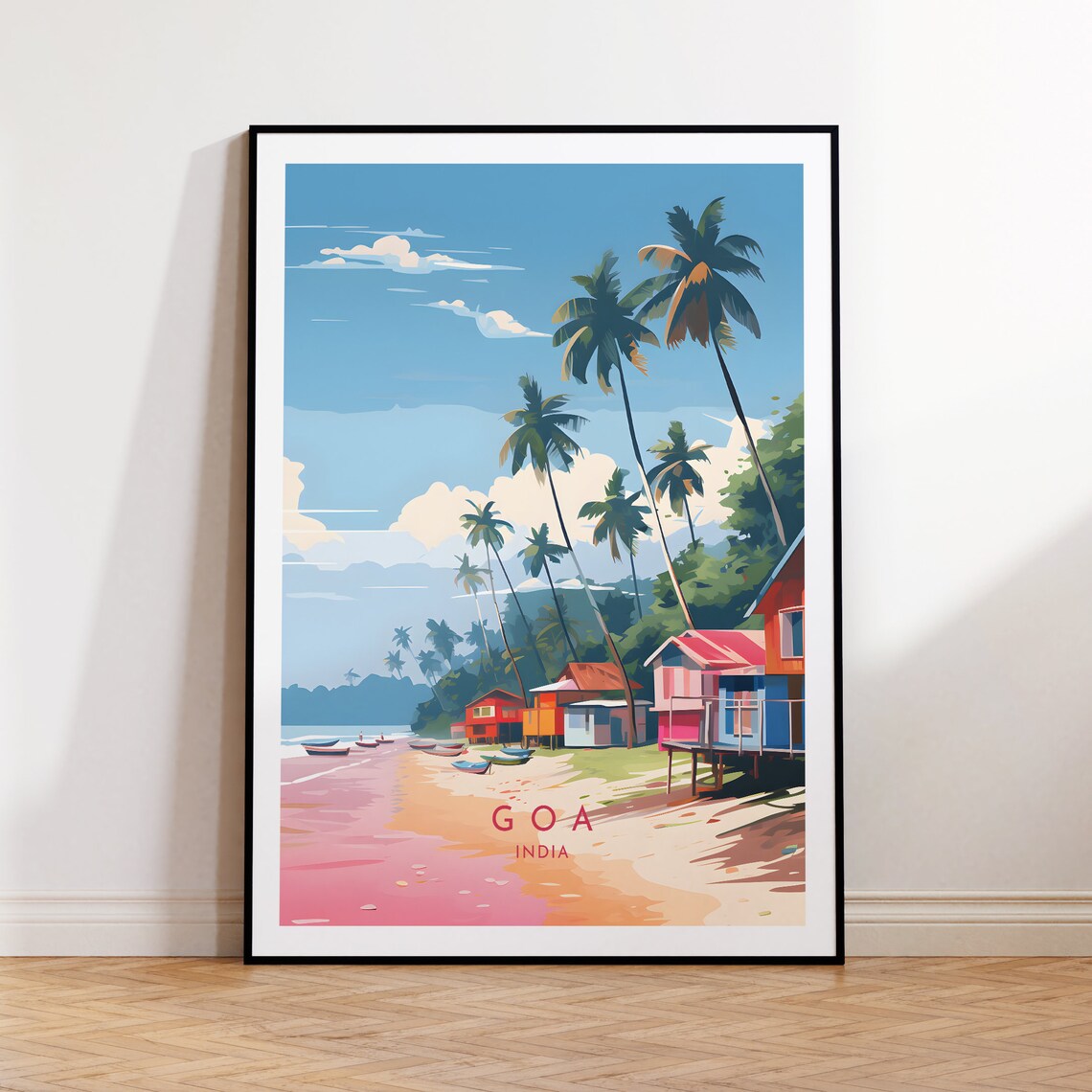 Goa Travel Poster, India Travel Art Print