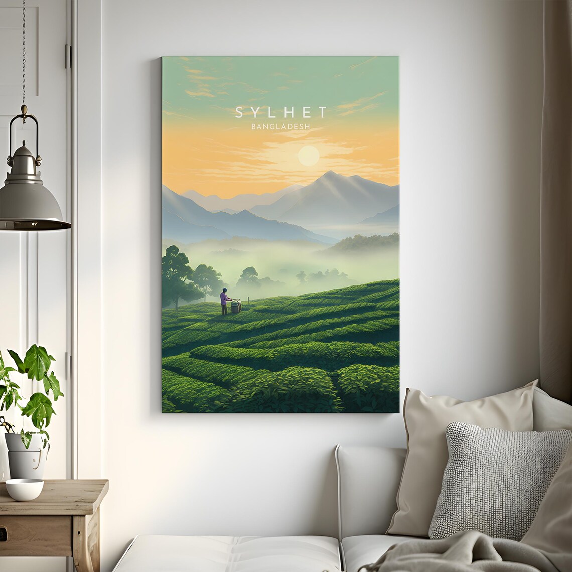 Sylhet Travel Poster, Bangladesh Home Decor - Image 3