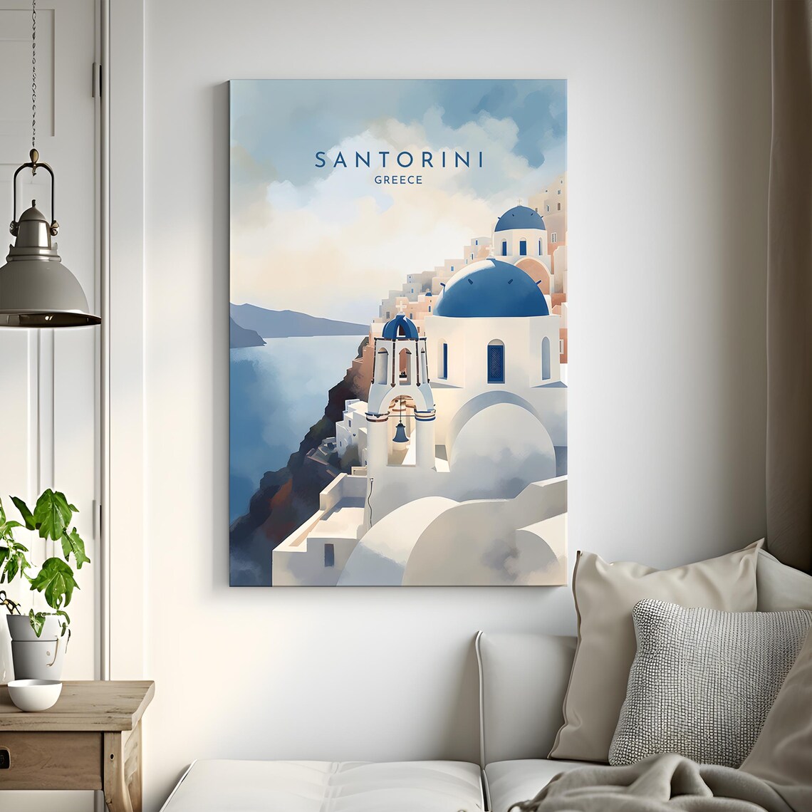 Santorini Travel Print, Greece Home Decor Poster - Image 3