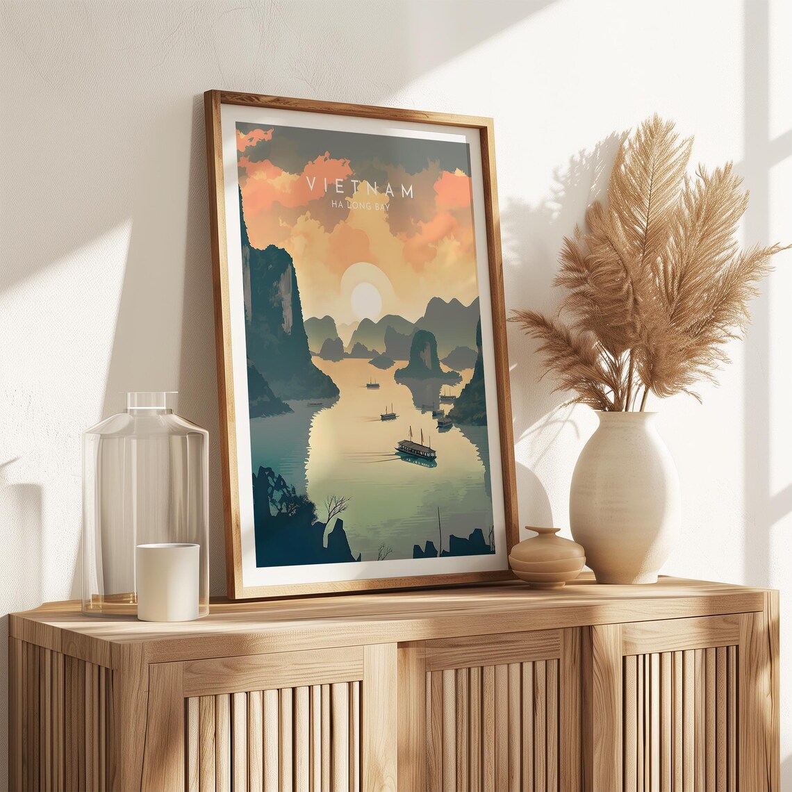 Vietnam Travel Print, Ha Long Bay Travel Poster - Image 2