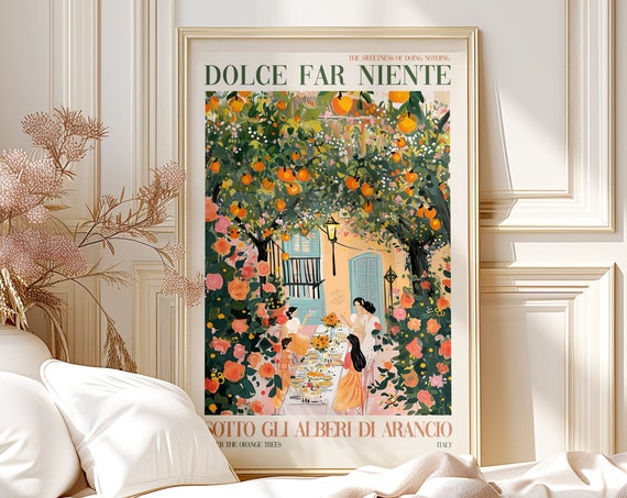 Dolce Far Niente Italian Dinner Amalfi Coast Art Print