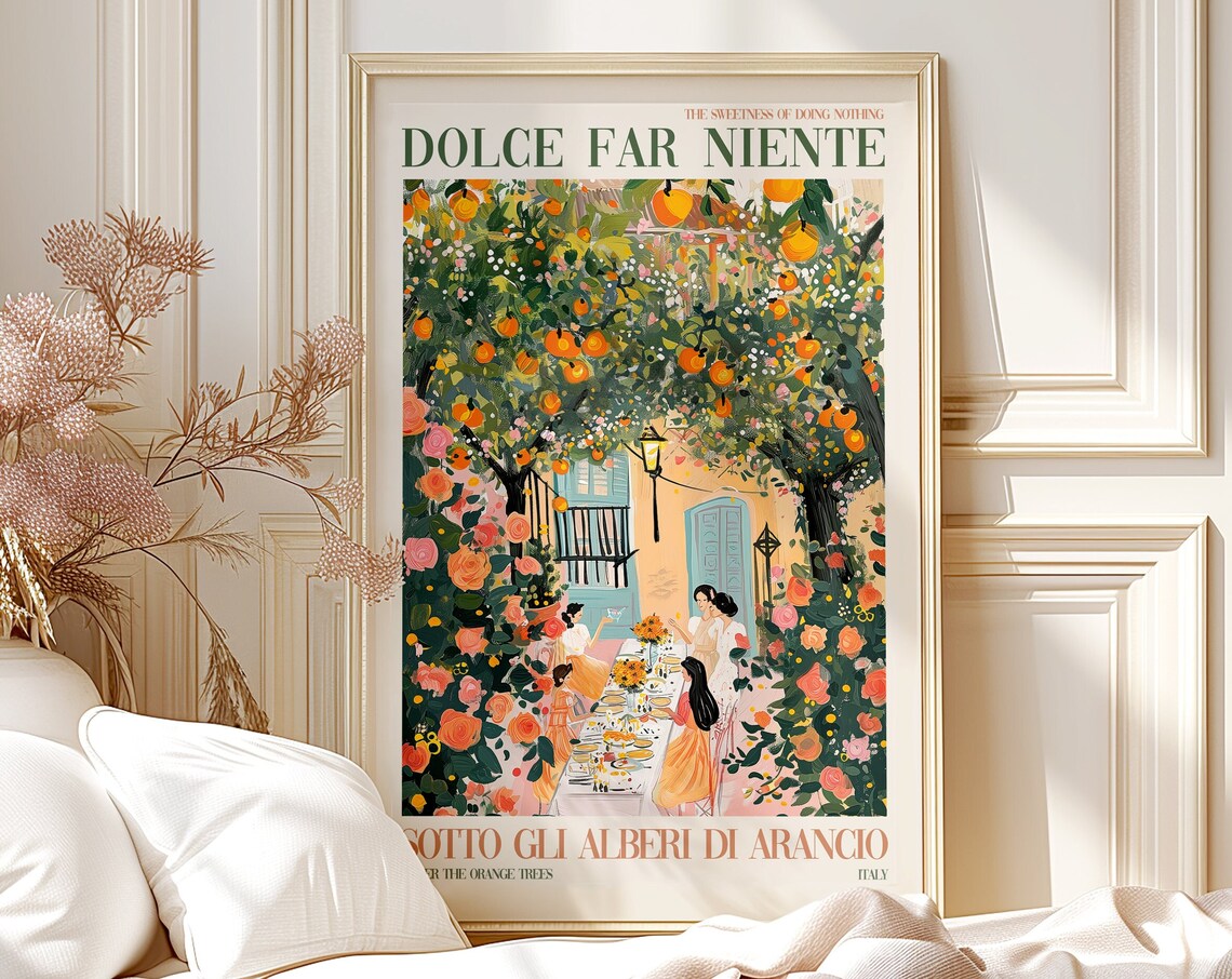 Dolce Far Niente Italian Dinner Amalfi Coast Art Print