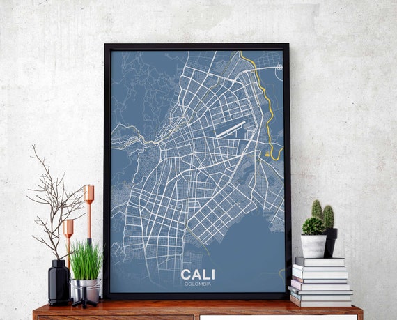 Cali Colombia Poster Color Hometown City Print Modern Home Decor Office Decoration Wall Art Dorm Bedroom Gift