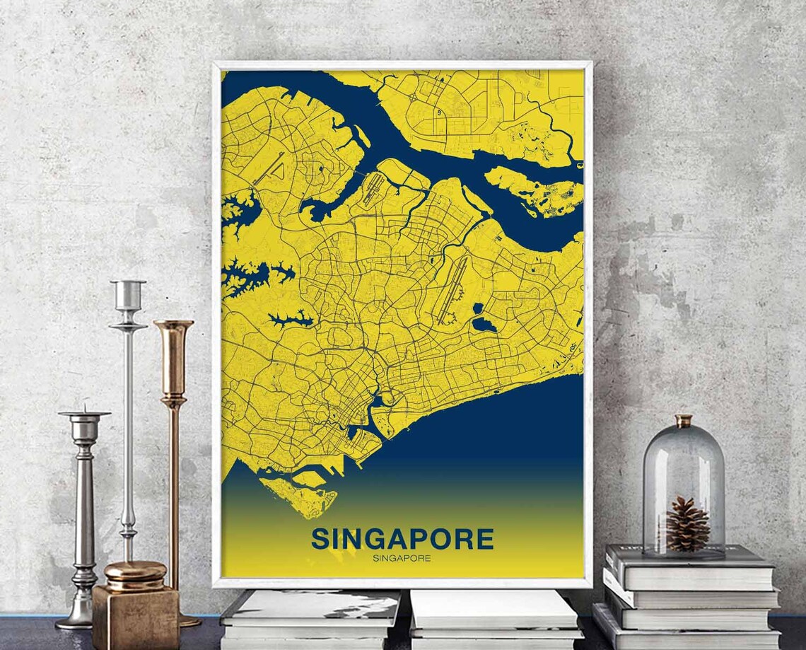 Singapore Modern Home Decor Travel Poster
