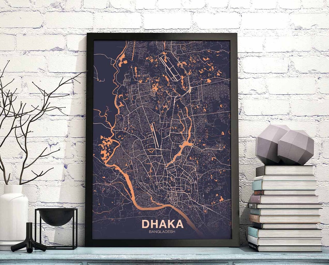 Dhaka Bangladesh Poster Print, Modern City Art