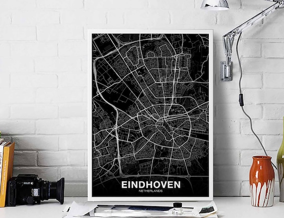 Eindhoven Netherlands Map Poster Hometown City Print Modern Home Decor Office Decoration Wall Art Dorm Bedroom Gift