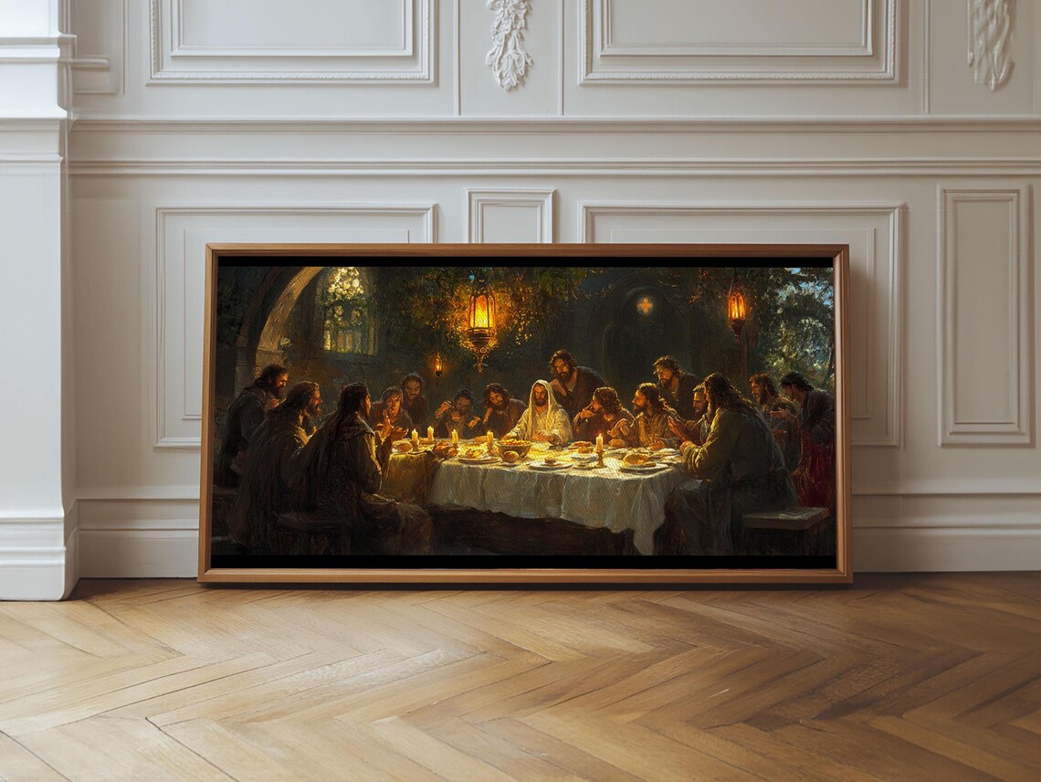 The Last Supper, Christian Christmas Art Print - Image 3