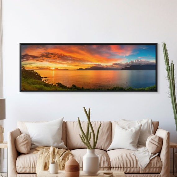 Panoramic Of Costa Rica At Sunset Extra Large Wall Art Panoramic Wall Art Panoramic Print Landscape Photography Landscape Print