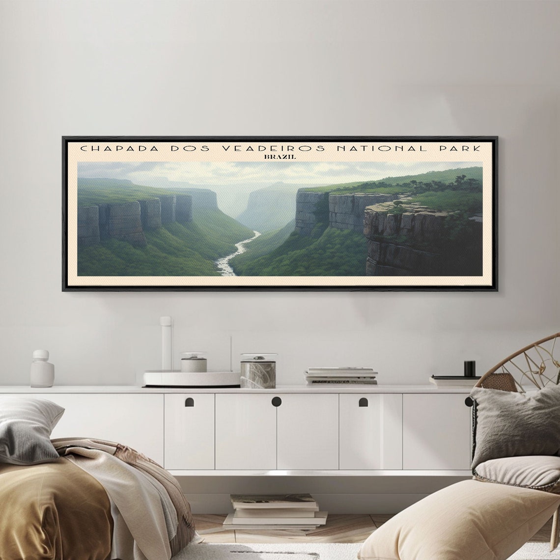 Chapada dos Veadeiros Brazil Green Canyon River Valley Travel Poster - Image 2