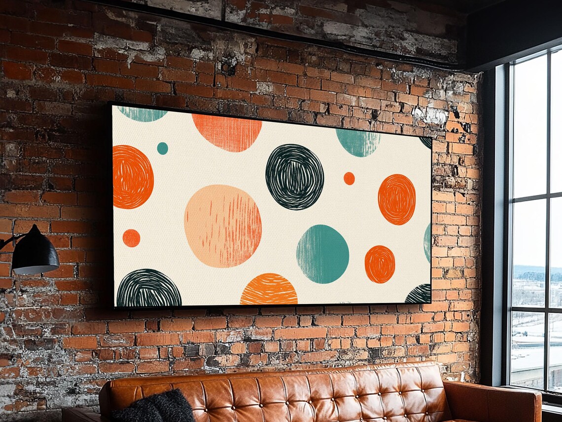 Mid Century Modern Dots, Retro 90s Style Art Print - Image 5