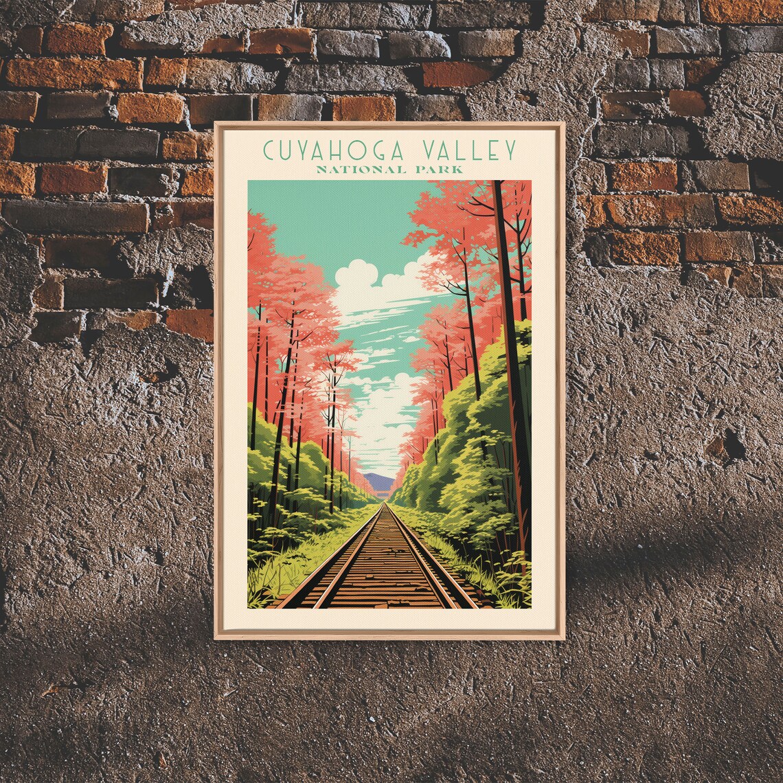 Cuyahoga Valley National Park Travel Poster Print Print Wall Art Ohio Travel Art Midcentury Modern Travel Decor