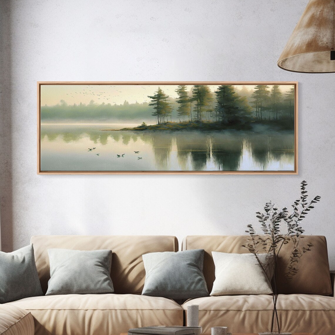 Lake Landscape Abstract Minimalist Wall Art Print - Image 4