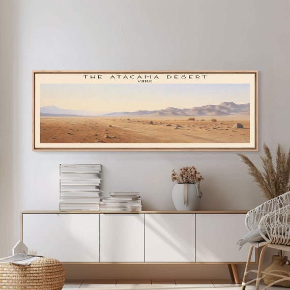 The Atacama Desert Travel Poster Print Framed Wall Art Metal Wall Art Chile Art Gift For Him Panoramic Wall Art Travel Gift