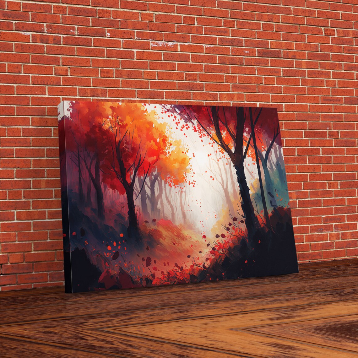 Autumn in the Forest Watercolor Art Print - Image 6