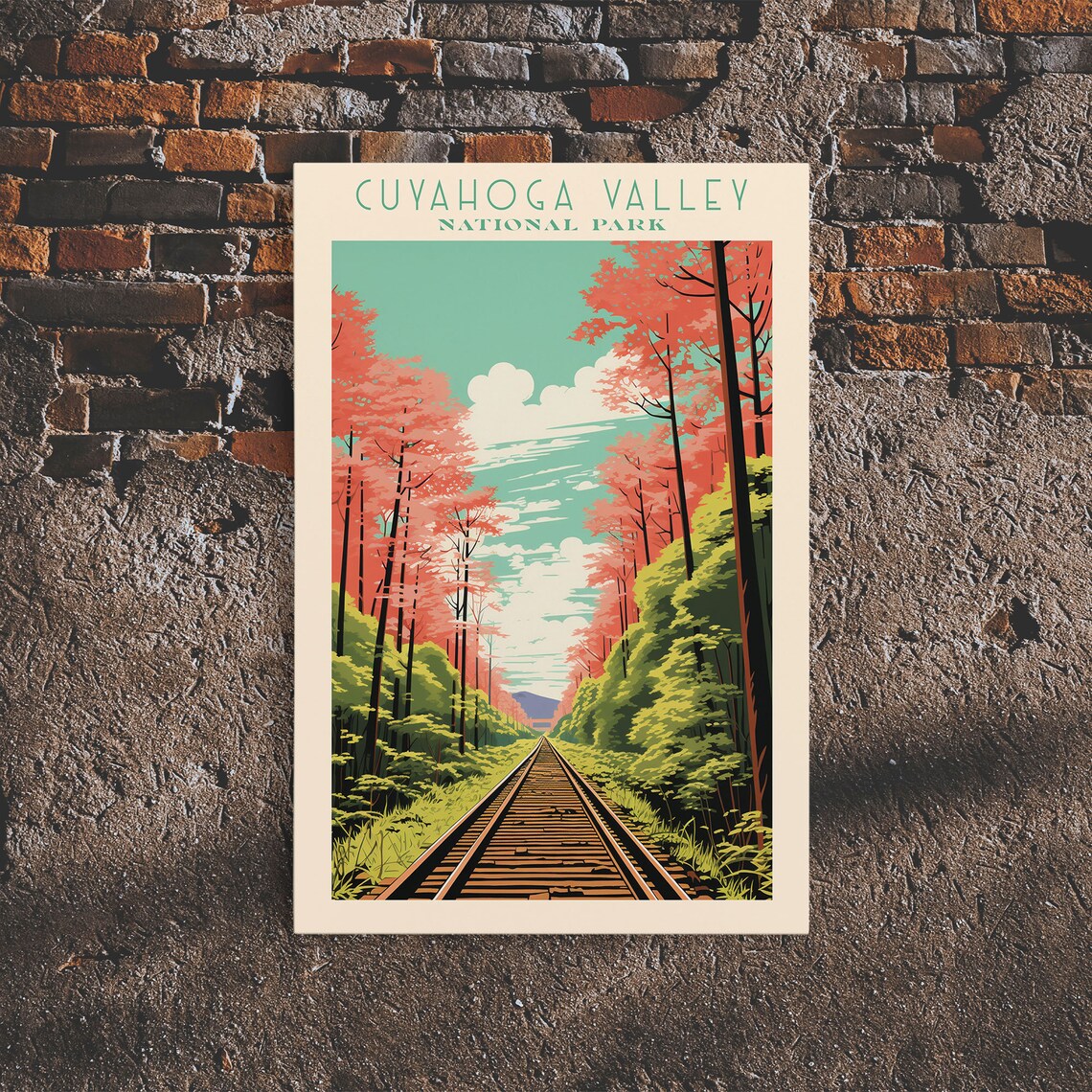 Cuyahoga Valley National Park Travel Poster Print Print Wall Art Ohio Travel Art Midcentury Modern Travel Decor - Image 6