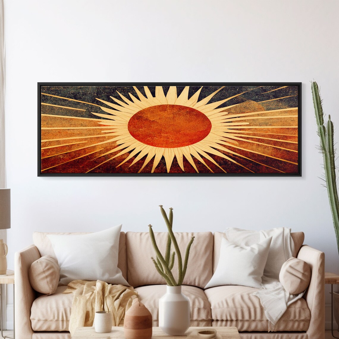 Art Deco Sunburst Wall Art Print, Panoramic Decor - Image 5