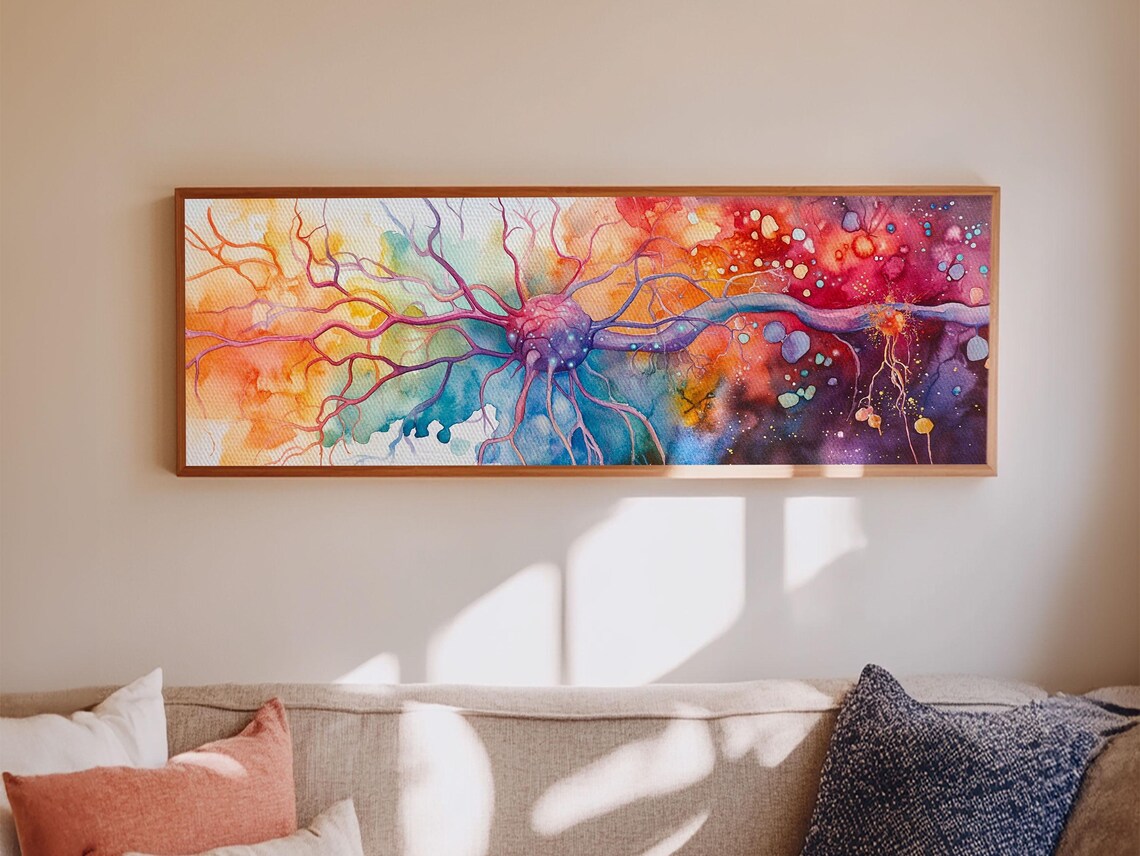 Neurons Abstract Brain Art Print, Modern Study Decor - Image 5