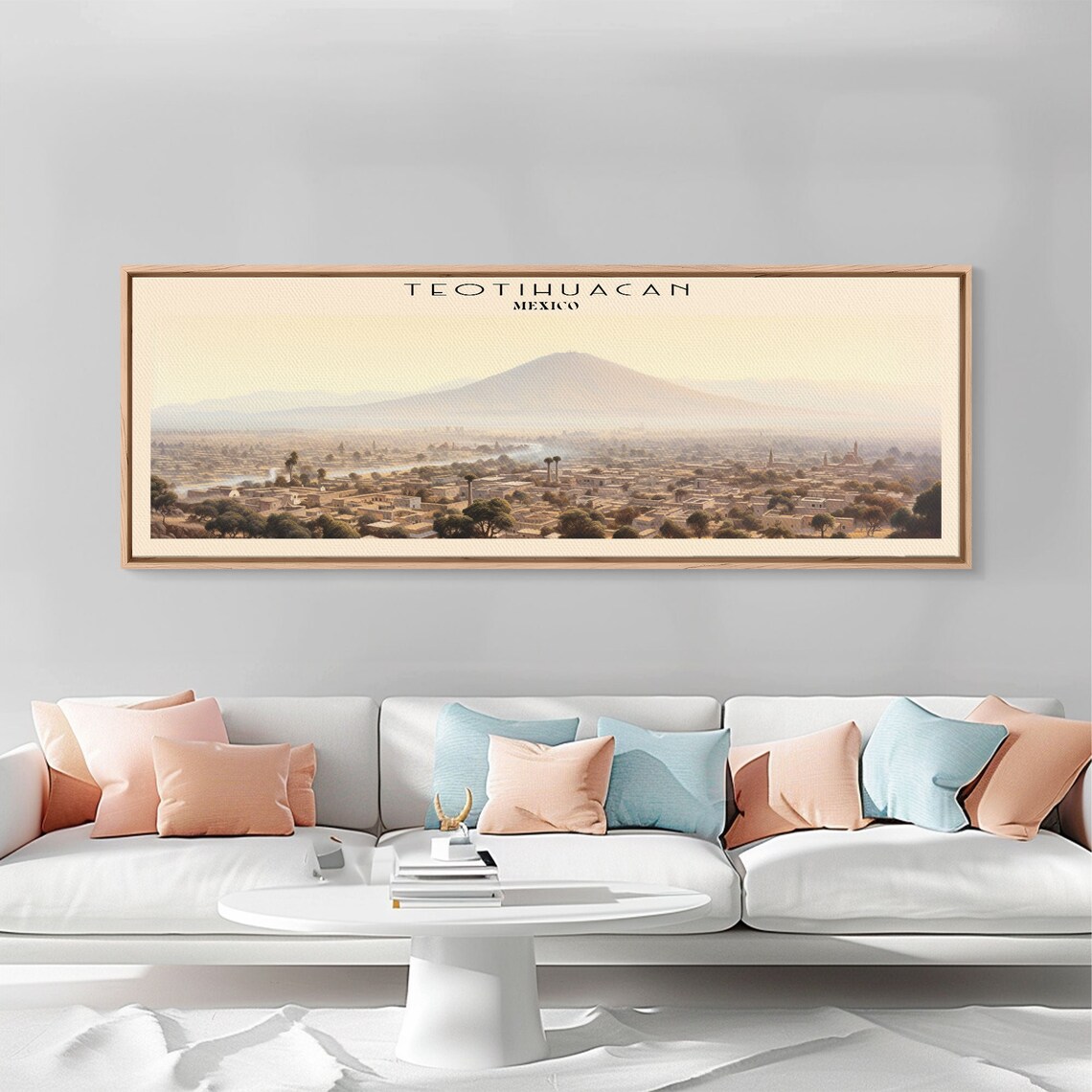 Teotihuacan Mexico Travel Poster, Panoramic Art Print - Image 3