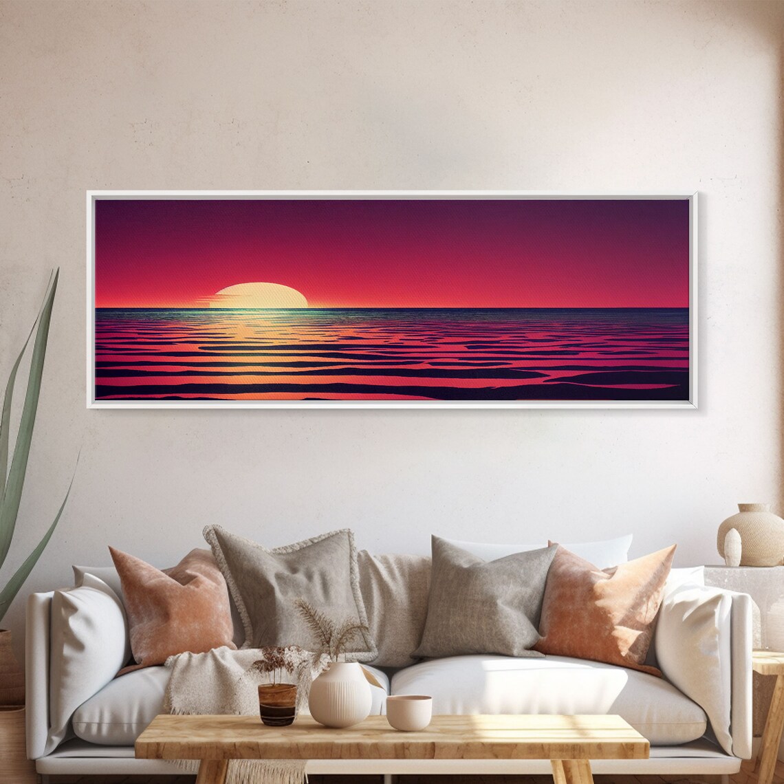 Abstract Sunset Sky Painting, Modern Wall Art Print - Image 5