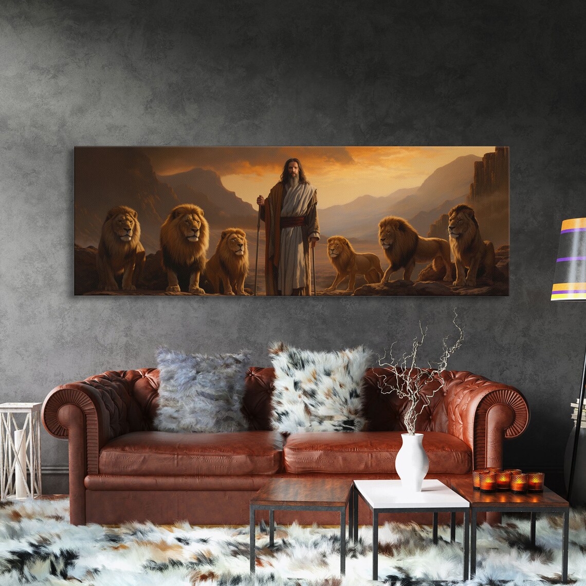 Jesus, Lion of Judah Christian Wall Art Print - Image 3